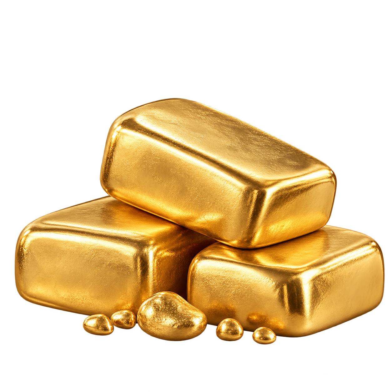 金粒逐渐汇聚成有分量的实物金块
